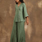 trueBrowns Light Green Bandhani Printed Silk Co-Ord Set - Swadesiicart