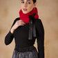 InWeave Women's Cherry Red Fur Neckpiece - Swadesiicart
