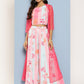 Ahalyaa Women Floral Printed Top with Palazzos & Shrug | Swadesiicart