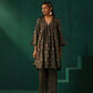 trueBrowns Grey Diamond Viscose Silk Yoke Gathered Co-ord Set - Swadesiicart