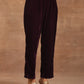 trueBrowns Wine Velvet Pant | Swadesiicart