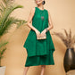 InWeave Women's Forest Green Short Kurta Palazzo Set - Swadesiicart