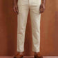 trueBrowns Men's Off White Cotton Twill Pants | Swadesiicart