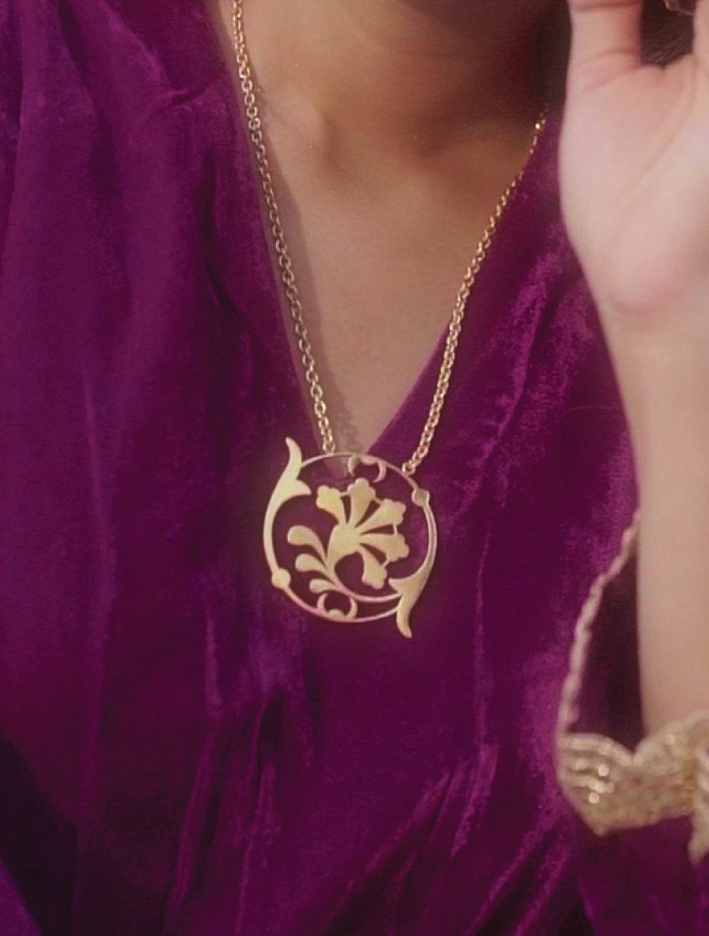 trueBrowns Gold-Polished Pendant Necklace | Swadesiicart