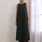 trueBrowns Dark Green Dobby Sleeveless Kurta Pant Set | Swadesiicart