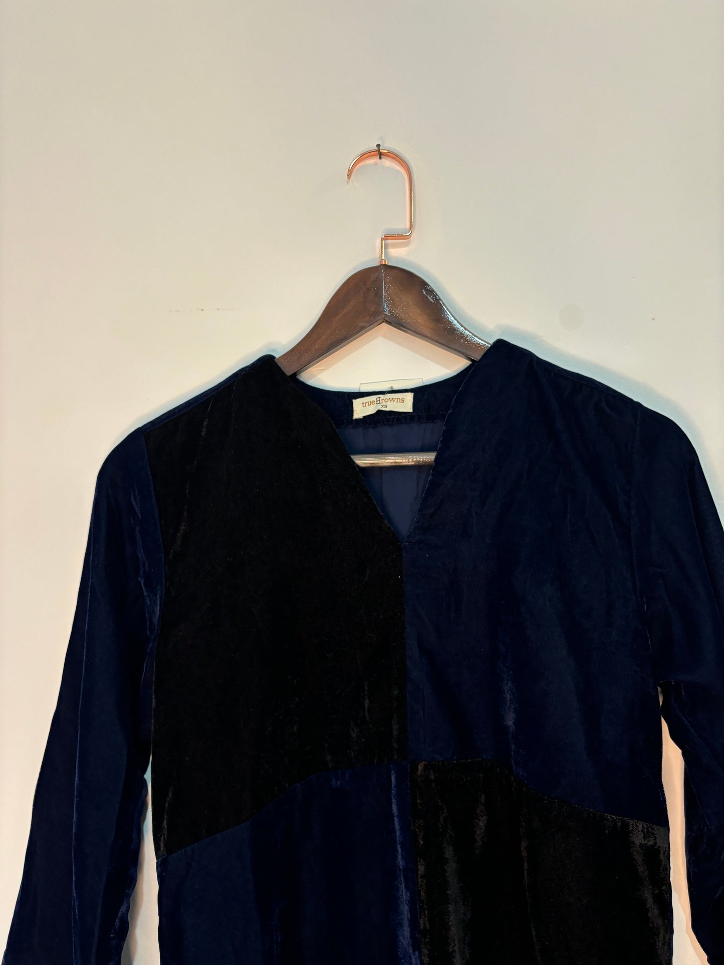 trueBrowns Blue Velvet Co-ord Set - Swadesiicart