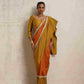 trueBrowns Orange Silk Ready To Wear Saree | Swadesiicart