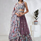 House of Panchhi Lavender Georgette Sequins And Thread Embroidery Lehenga Choli & Dupatta | Swadesiicart