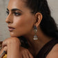 trueBrowns Silver Gold Tone Jhumka Earrings - Swadesiicart