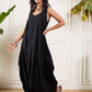 InWeave Black Round Sleeveless Jumpsuit - Swadesiicart