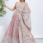 House of Panchhi Green Chiffon Position Print With Sequins Embroidery Lehenga Choli & Dupatta | Swadesiicart