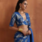 trueBrowns Blue Metallic Blouse | Swadesiicart