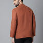 Even Apparels Rust Pure Cotton Kurta With Band Collar | Swadesiicart