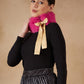 InWeave Women's Light Pink Fur Neckpiece - Swadesiicart