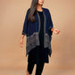 trueBrowns Blue Woollen Kaftan Cape | Swadesiicart