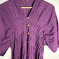 trueBrowns Purple Slub Pleated Kurta | Swadesiicart