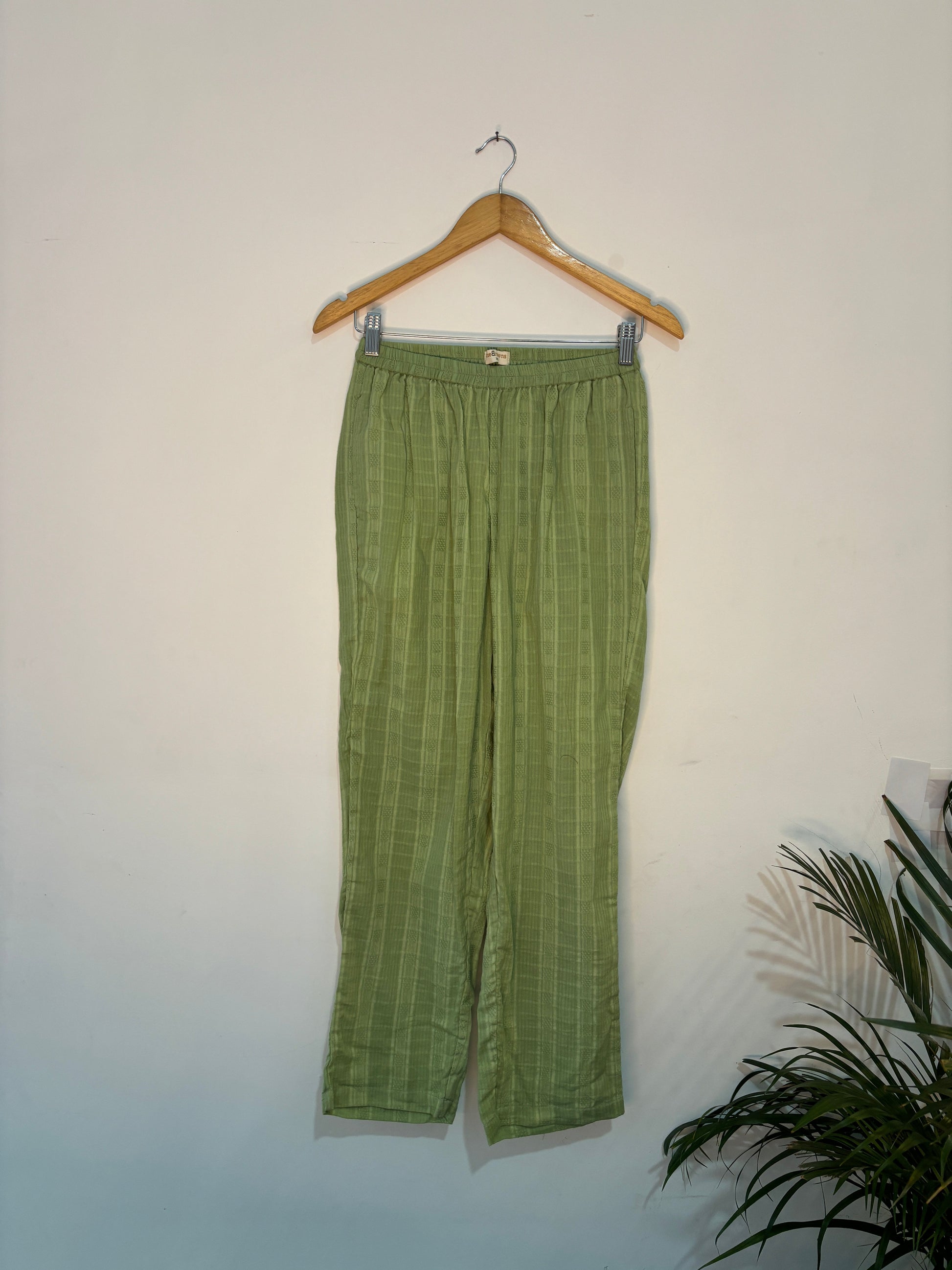 trueBrowns Light Green Check Dobby Co-ord Set - Swadesiicart
