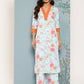 Ahalyaa Floral Printed Kurta With Palazzos | Swadesiicart