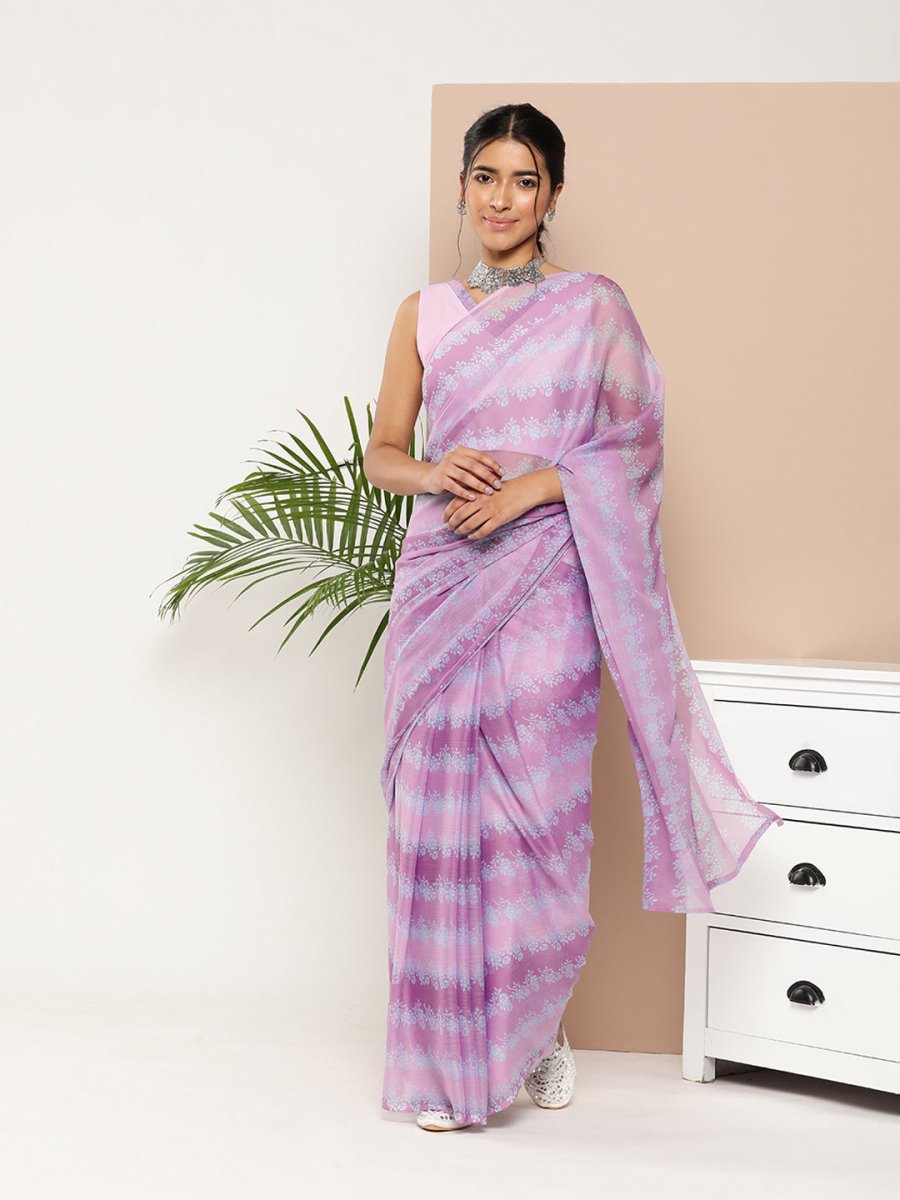 Ahalyaa Womens Chiffon Printed Saree | Swadesiicart