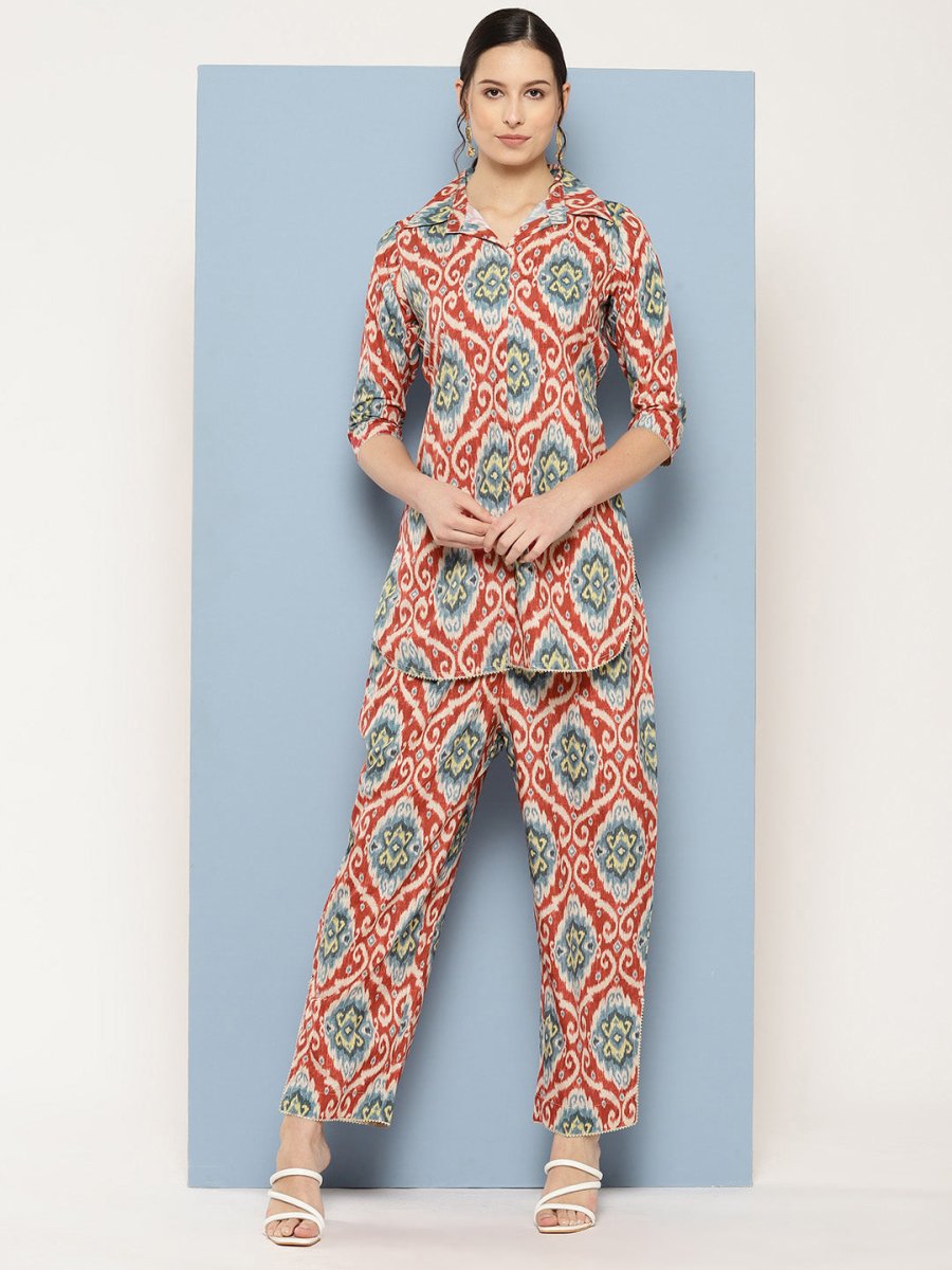Ahalyaa Printed Ethnic Co-Ords - Swadesiicart