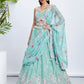 House of Panchhi Burgundy Georgette Sequins, Mirror And Thread Embroidery Lehenga Choli & Dupatta | Swadesiicart