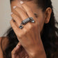 trueBrowns Silver Tone Rectangular Ghungroo Ring | Swadesiicart
