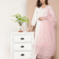 InWeave Women's Cream Straight Kurta Set W Pink White Print Organza Dupatta - Swadesiicart