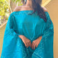 Noroke True Blue Silk Beachwear Cover Up | Swadesiicart