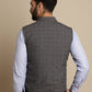 Even Apparels Men's Grey Waistcoat with Notched Lapel | Swadesiicart
