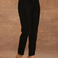 trueBrowns Black Velvet Pant | Swadesiicart
