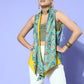 InWeave Women's Blue Boheme Reversible Shrug - Swadesiicart