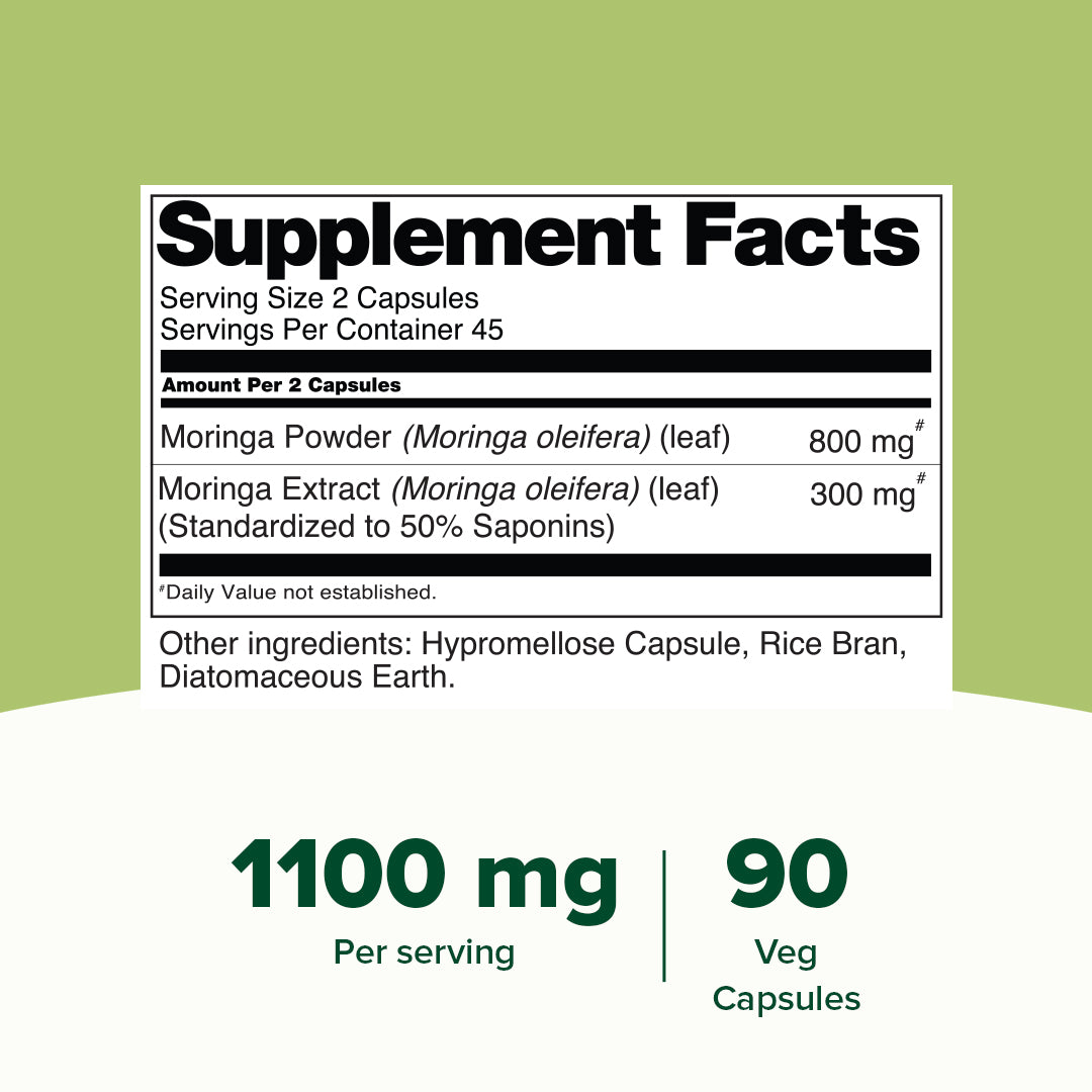 Moringa 1100 mg High Strength Capsules