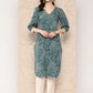 Ahalyaa Women Floral Printed Gotta Patti Crepe Kurta | Swadesiicart