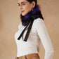 InWeave Women's Purple Black Fur Neckpiece - Swadesiicart