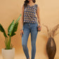 InWeave Ink Blue Small Paisley Kalamkari W/U Top - Swadesiicart