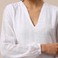 trueBrowns Gauze White Short Co-Ord Set - Swadesiicart