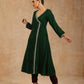 trueBrowns Green Velvet Embroidered Angrakha Kurta | Swadesiicart