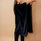 trueBrowns Black Velvet Embroidered Kaftan Kurta Set | Swadesiicart