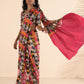 trueBrowns Cola Pink Muslin Ikat Saree | Swadesiicart