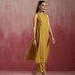 trueBrowns Mustard Cotton Kurta Set | Swadesiicart