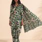 trueBrowns Green Muslin Ikat Ready to Wear Saree | Swadesiicart