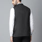 Even Apparels Men's Black Pure Wool Nehru Jacket | Swadesiicart