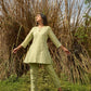 trueBrowns Green Cotton Embroidered Co-ord Set - Swadesiicart