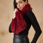 InWeave Women's Bright Rust Faux Fur Neck Warmer - Swadesiicart