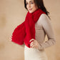 InWeave Women's Cherry Red Faux Fur Neck Warmer - Swadesiicart