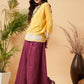 InWeave Women's Pink Wine Handloom Palazzo - Swadesiicart