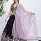 House of Panchhi Cream Net Cutdana, Sequins And Zarkan Embroidery Lehenga Choli & Dupatta | Swadesiicart