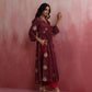 trueBrowns Purple Viscose Silk Kurta Set | Swadesiicart