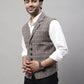 Even Apparels Men's Brown Pure Wool Nehru Jacket | Swadesiicart