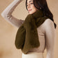 InWeave Women's Mehandi Green Faux Fur Neck Warmer - Swadesiicart